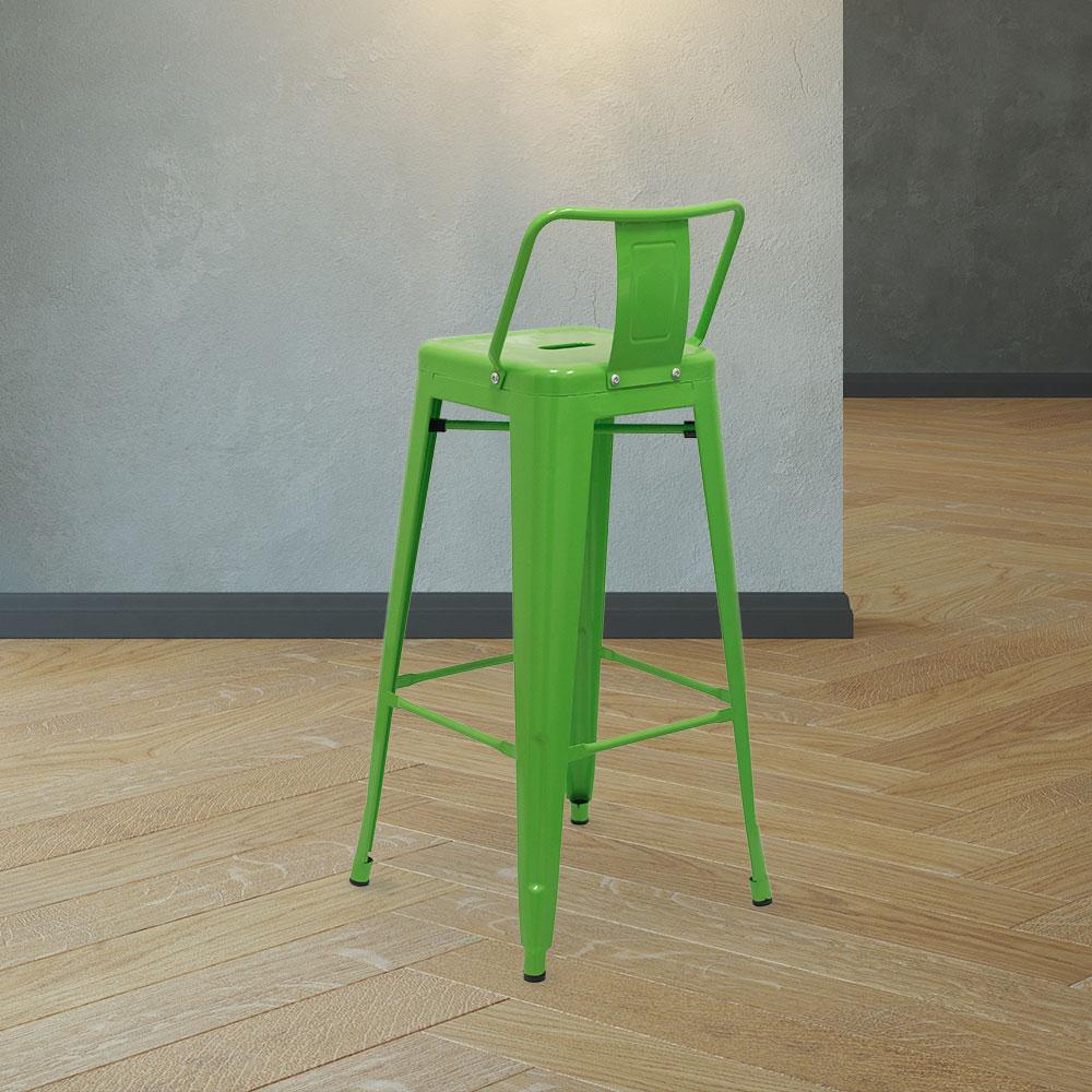 Marais A Bar Stool with Low Back #color_Green