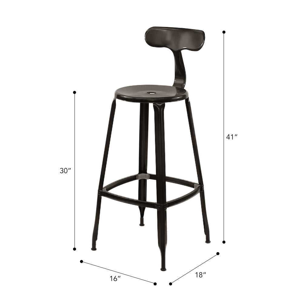 Whale Tail Stool #color_Gunmetal