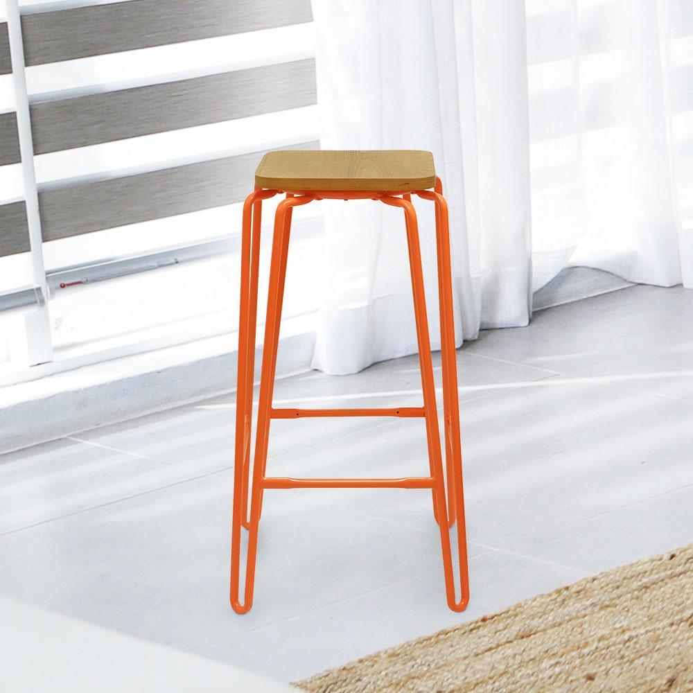 Heritage 30" Bar Stool #color_Orange