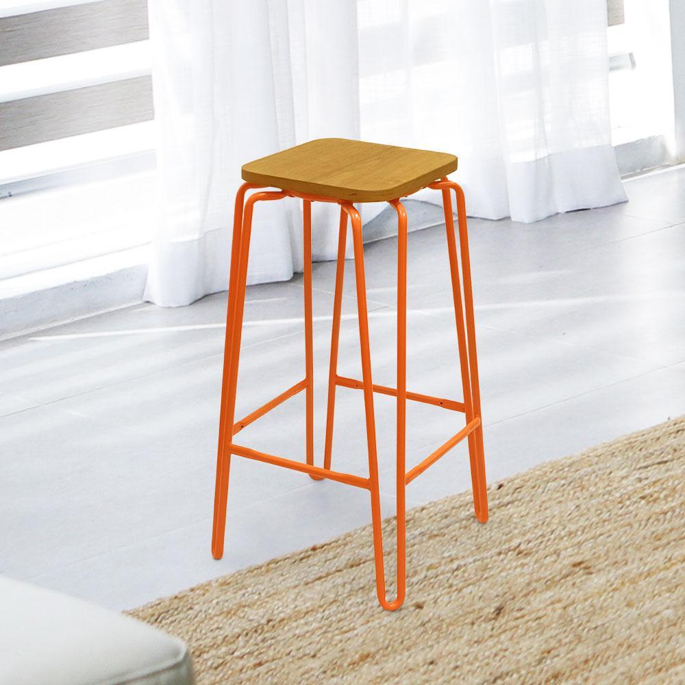 Heritage 30" Bar Stool #color_Orange