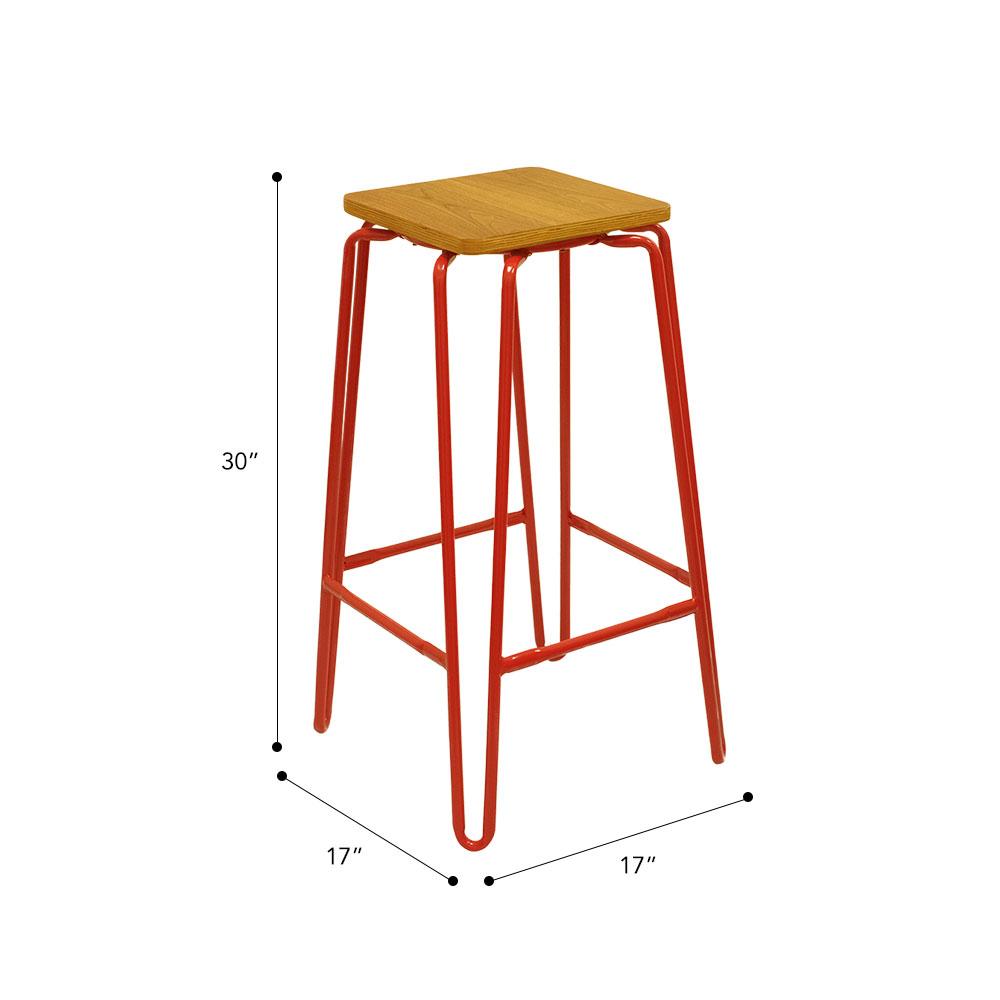 Heritage 30" Bar Stool #color_Red