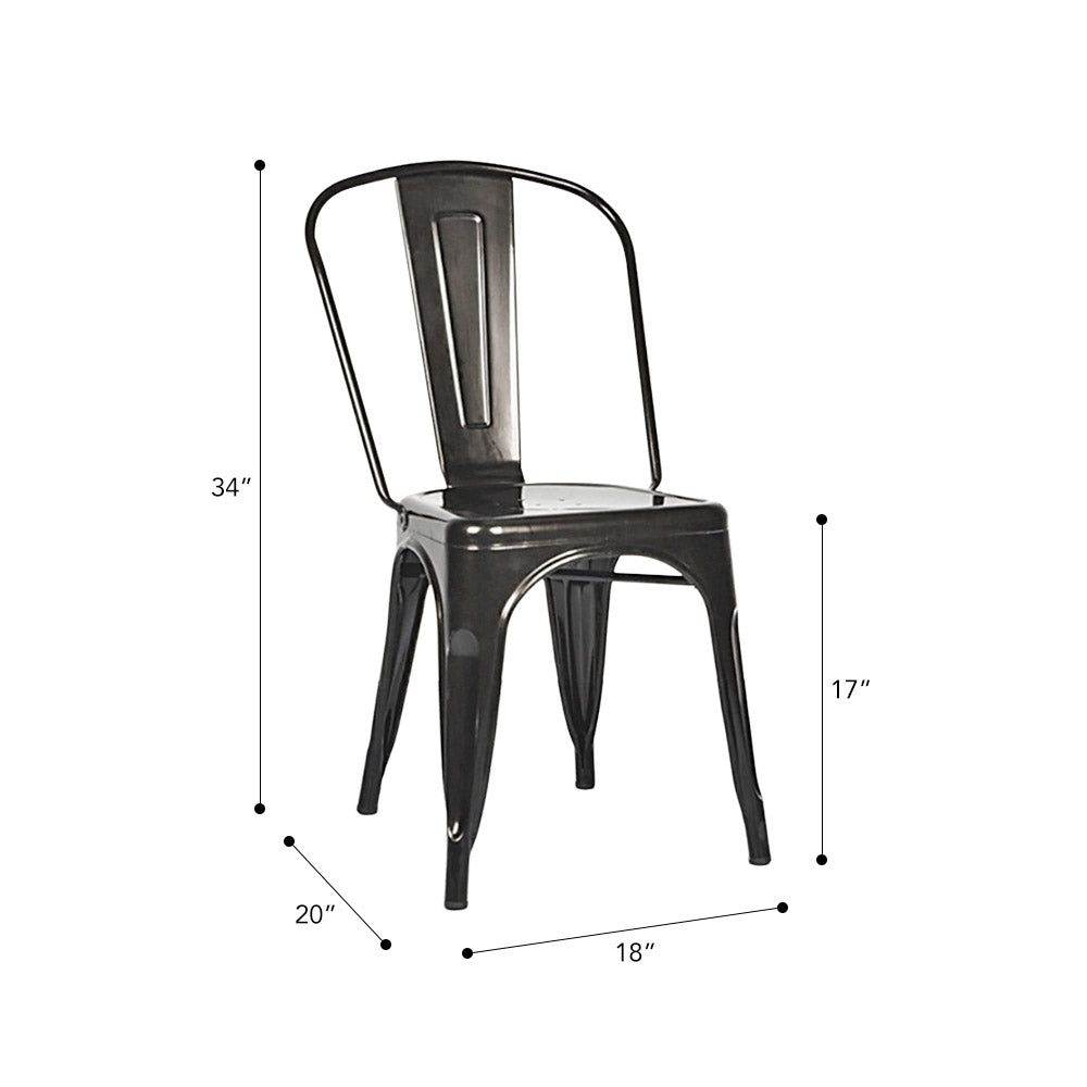 Marais A Dining Chair #color_Gunmetal