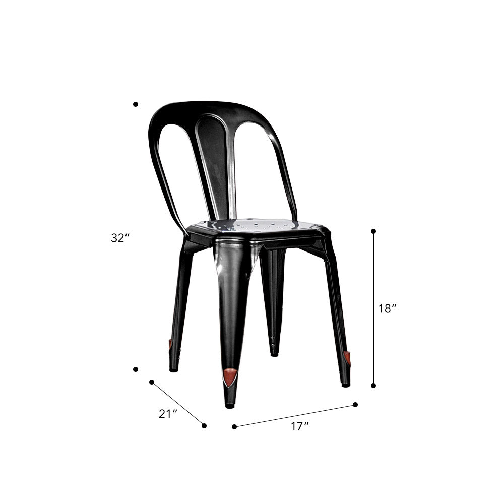 Marais Dining Chair #color_Black Semi Gloss