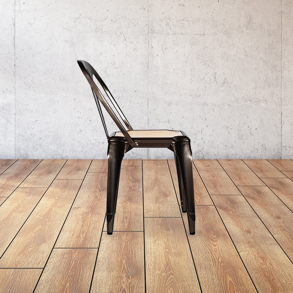 Marais Dining Chair #color_Dark Brown/Ash Brown