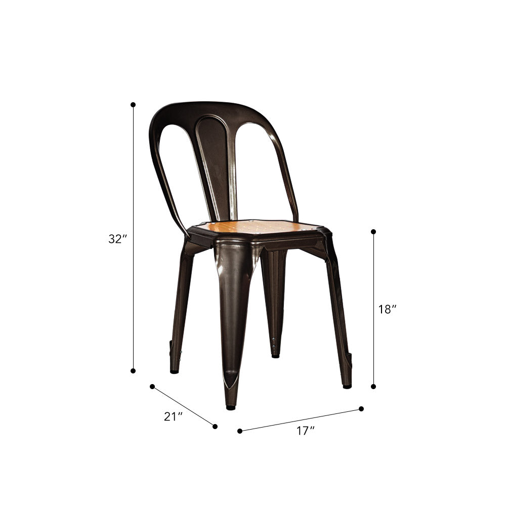 Marais Dining Chair #color_Dark Brown/Ash Brown