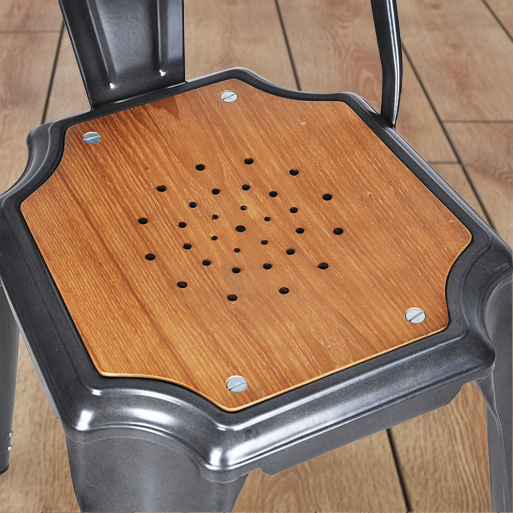 Marais Dining Chair #color_Gunmetal/Ash Brown