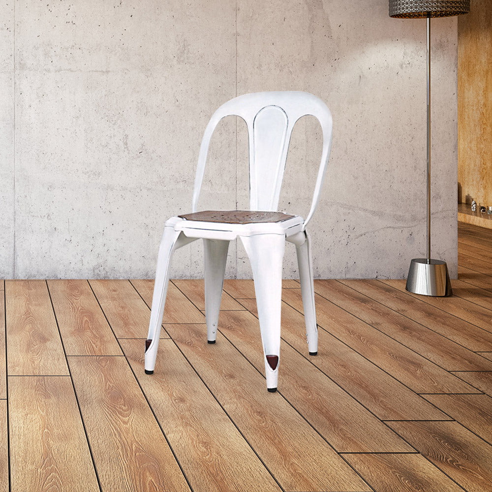Marais Dining Chair #color_White/Ash Brown
